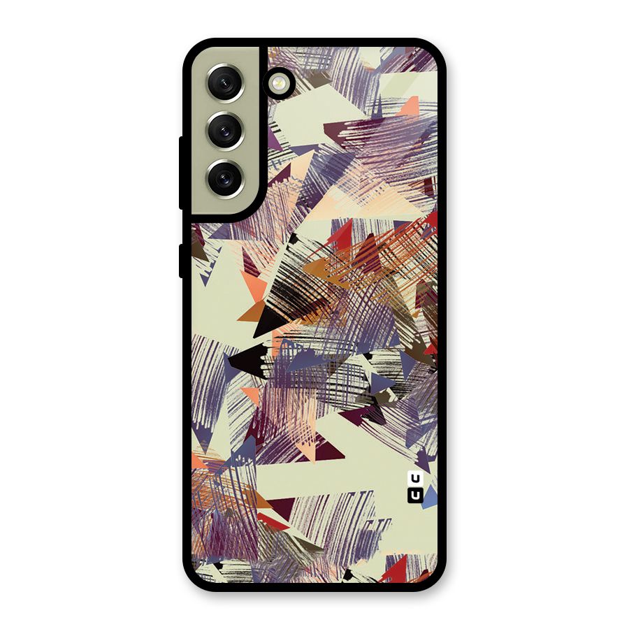 Abstract Sketch Glass Back Case for Galaxy S21 FE 5G