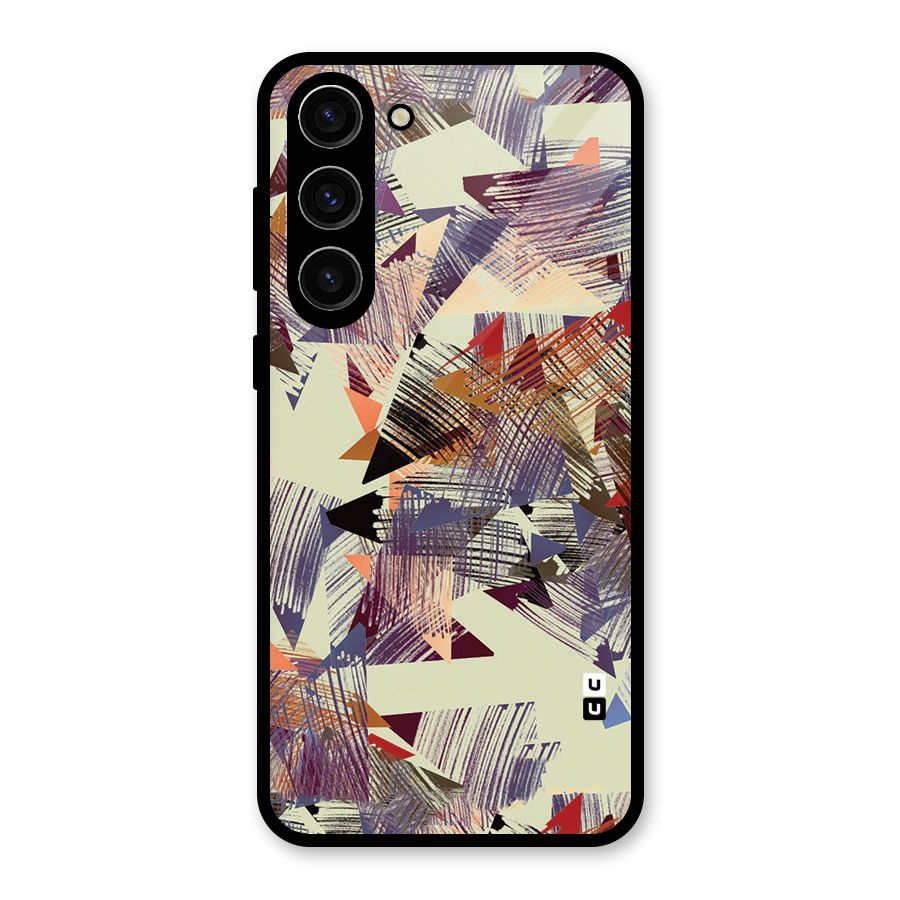 Abstract Sketch Glass Back Case for Galaxy S23 Plus