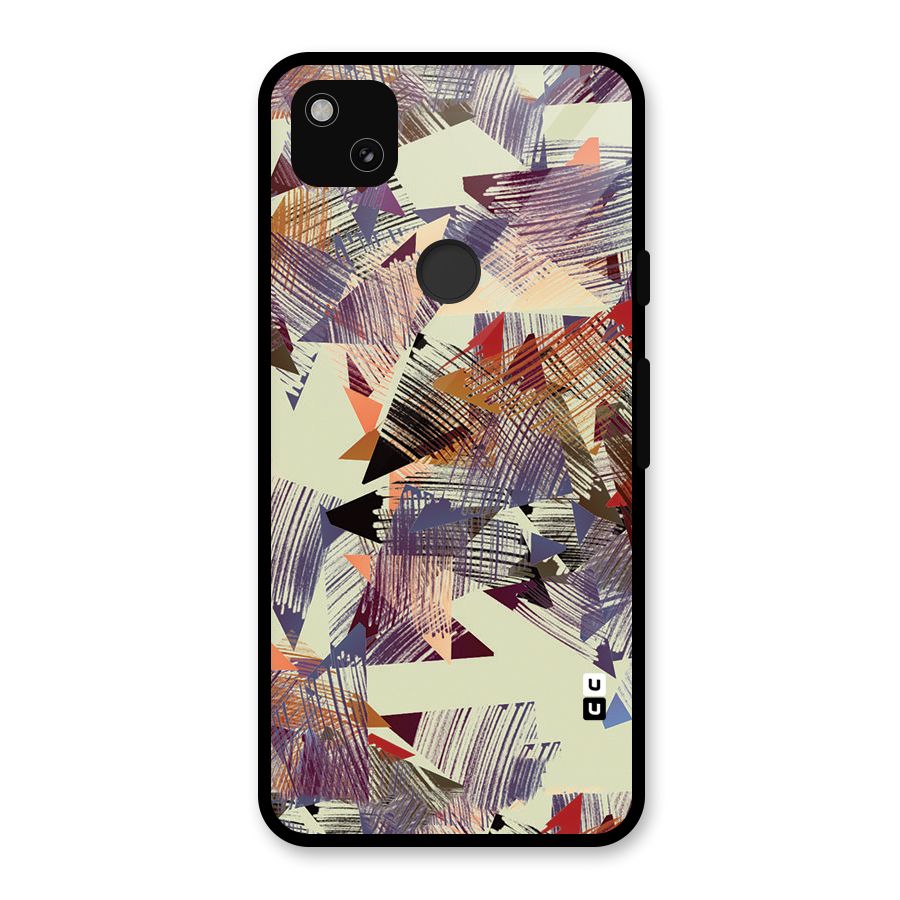 Abstract Sketch Glass Back Case for Google Pixel 4a