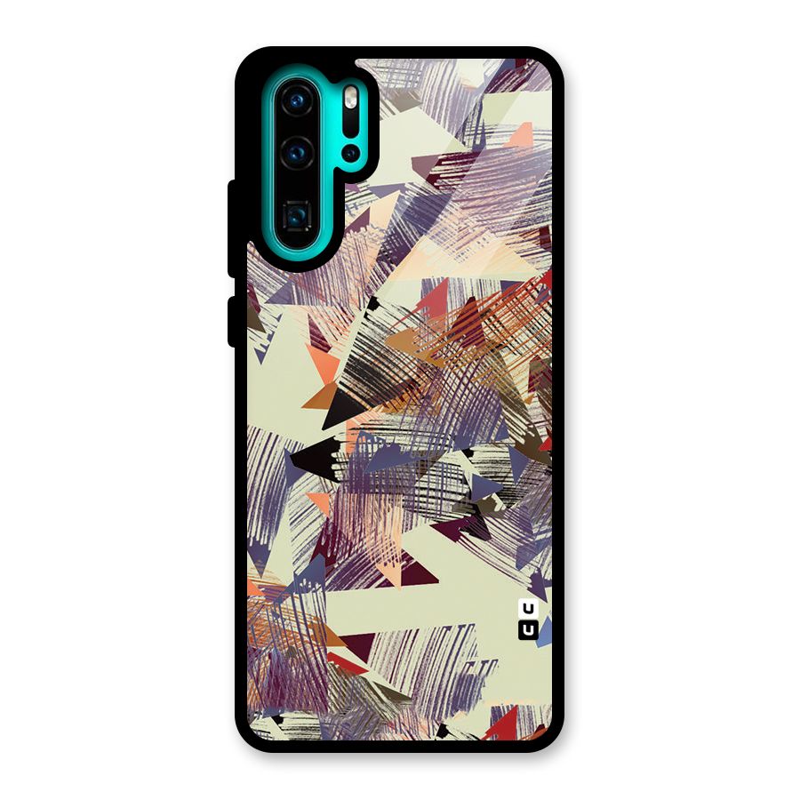 Abstract Sketch Glass Back Case for Huawei P30 Pro