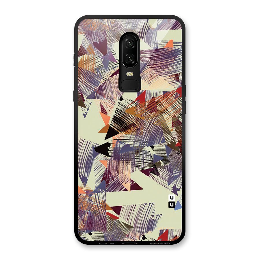 Abstract Sketch Glass Back Case for OnePlus 6