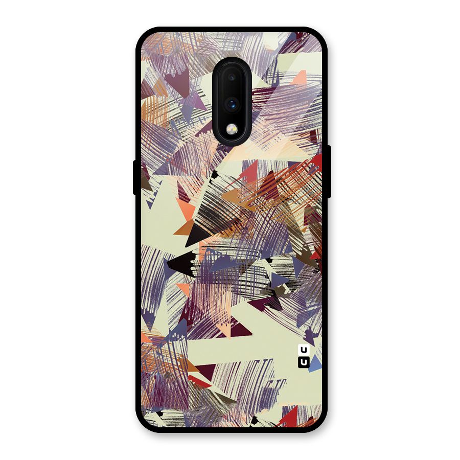 Abstract Sketch Glass Back Case for OnePlus 7