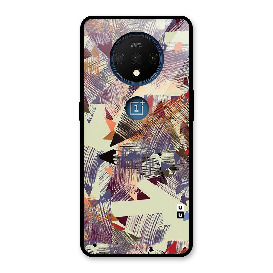 Abstract Sketch Glass Back Case for OnePlus 7T
