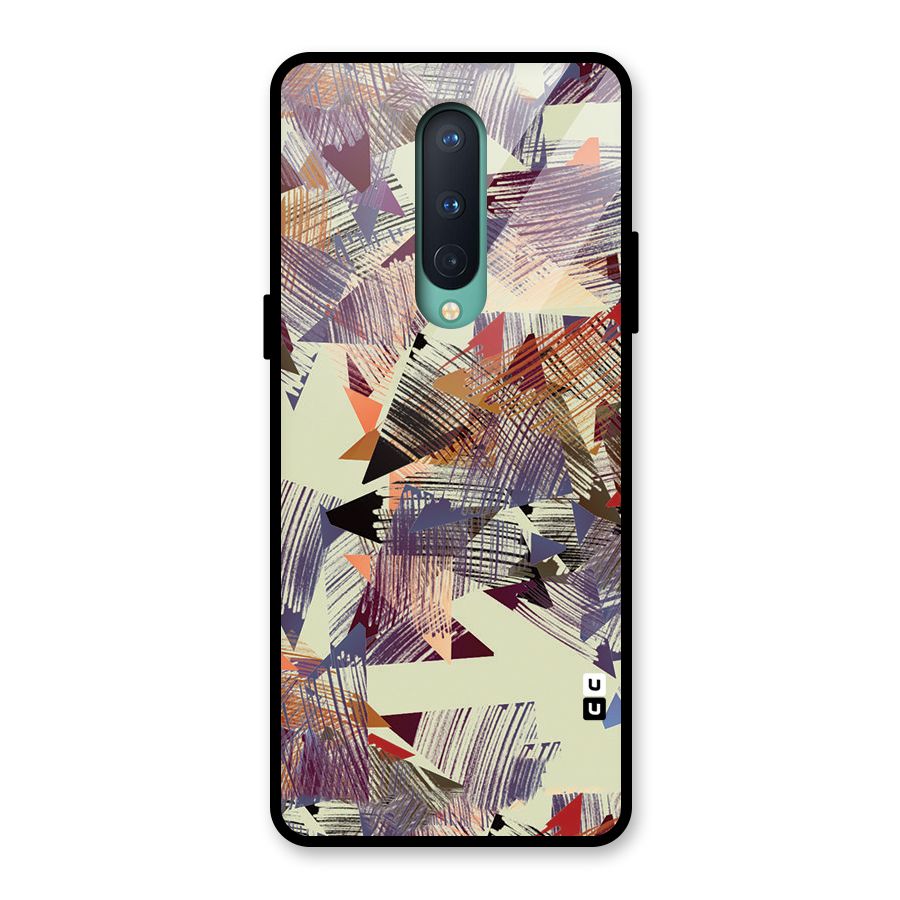Abstract Sketch Glass Back Case for OnePlus 8