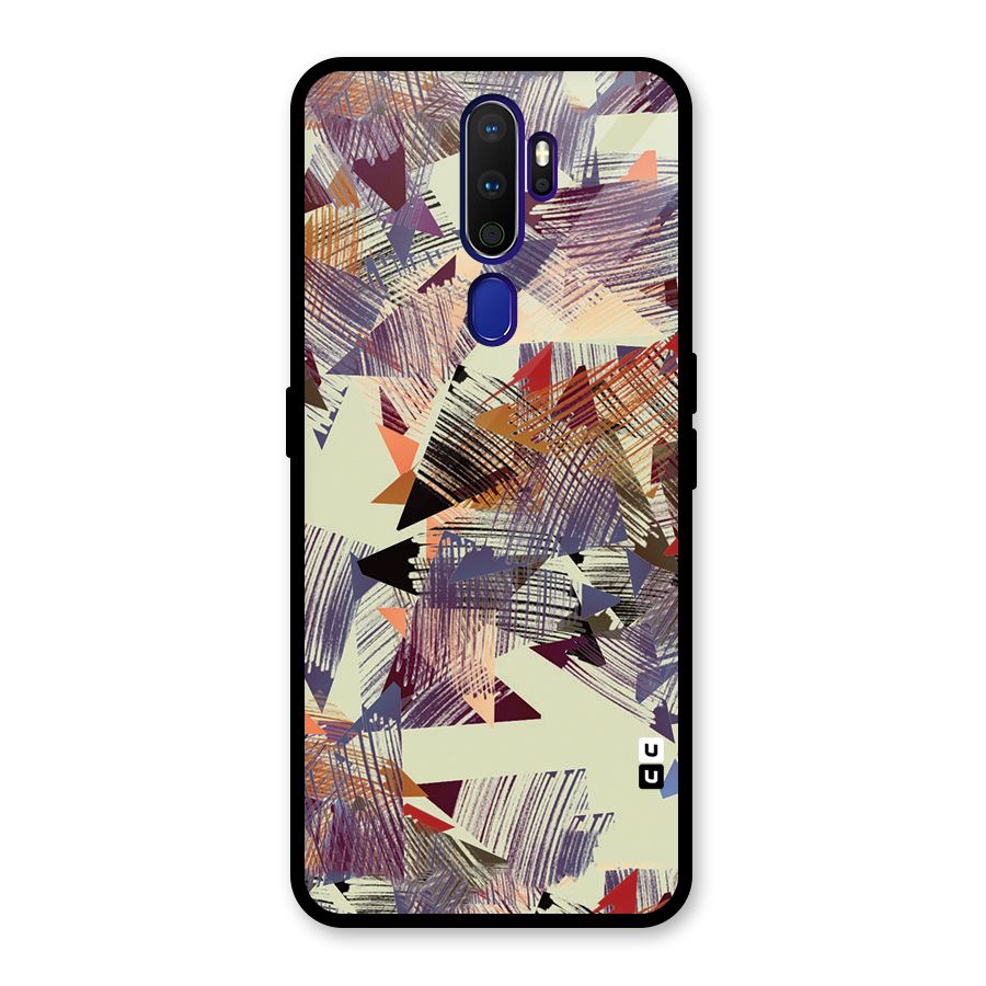 Abstract Sketch Glass Back Case for Oppo A9 (2020)