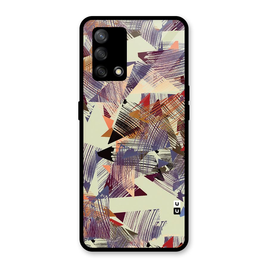 Abstract Sketch Glass Back Case for Oppo F19