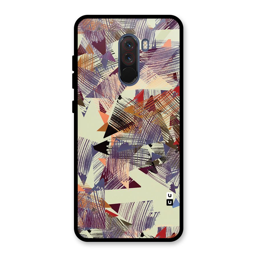 Abstract Sketch Glass Back Case for Poco F1