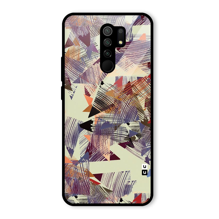 Abstract Sketch Glass Back Case for Poco M2