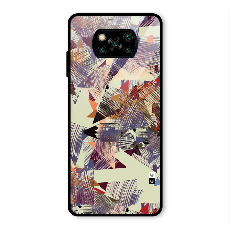 Abstract Sketch Glass Back Case for Poco X3 Pro