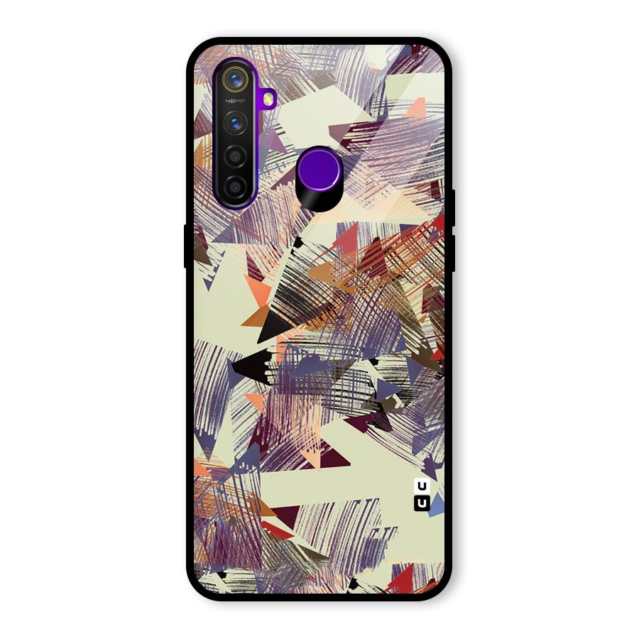 Abstract Sketch Glass Back Case for Realme 5 Pro