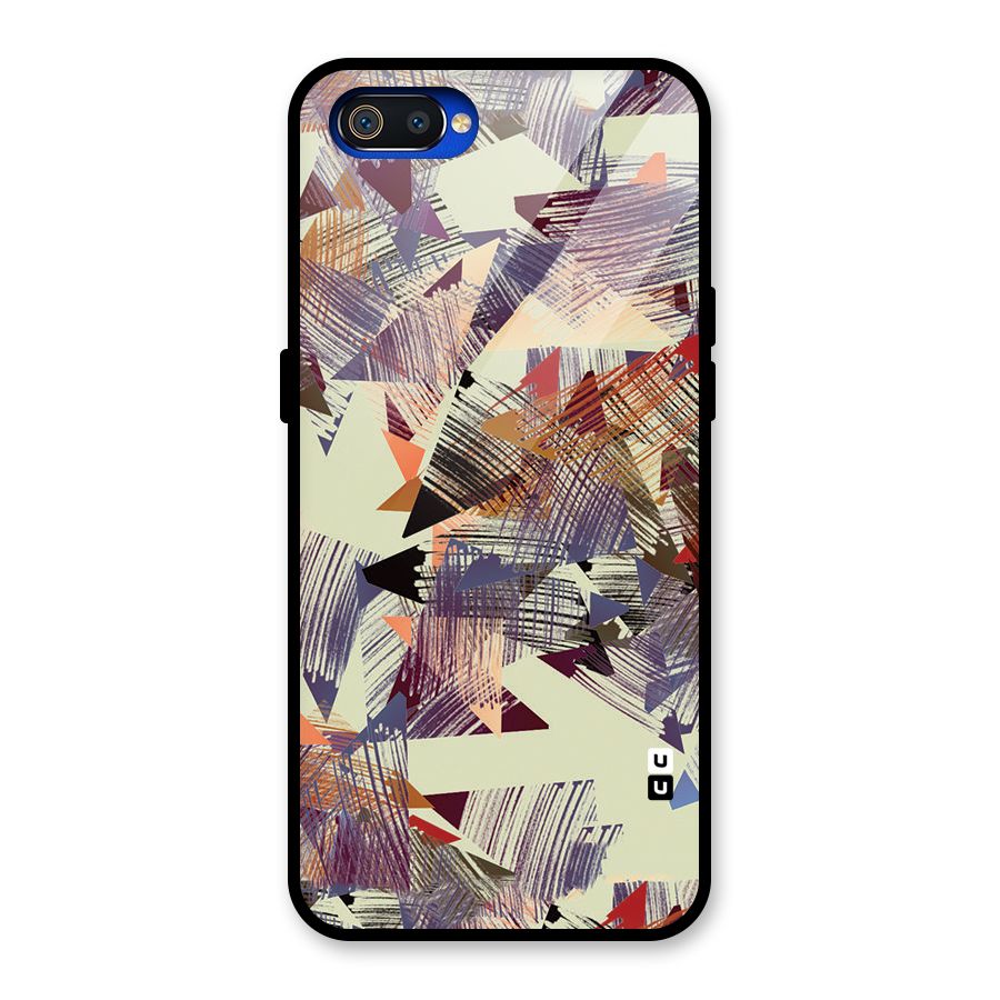 Abstract Sketch Glass Back Case for Realme C2