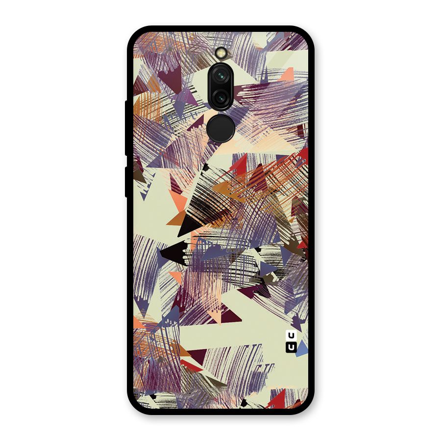 Abstract Sketch Glass Back Case for Redmi 8