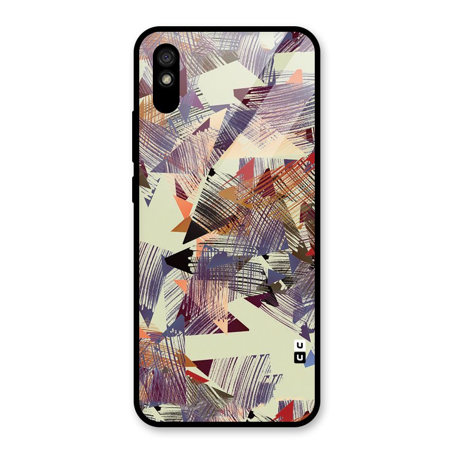 Abstract Sketch Glass Back Case for Redmi 9i
