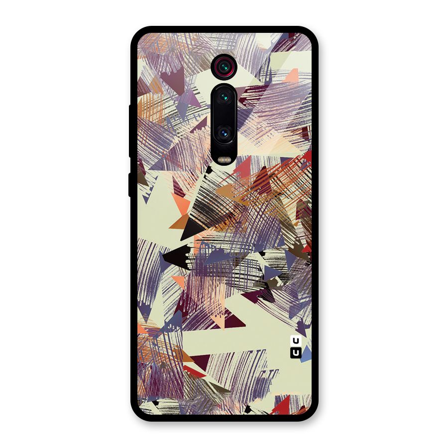 Abstract Sketch Glass Back Case for Redmi K20