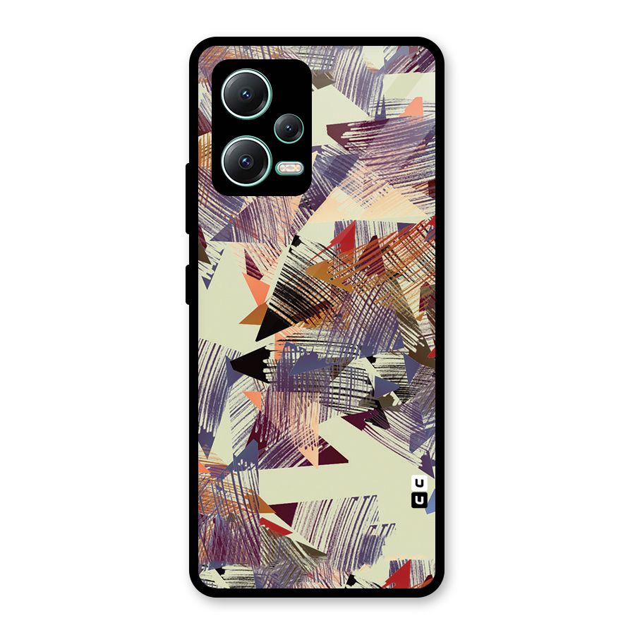 Abstract Sketch Glass Back Case for Redmi Note 12 5G