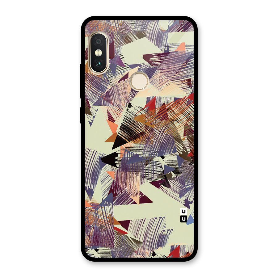 Abstract Sketch Glass Back Case for Redmi Note 5 Pro