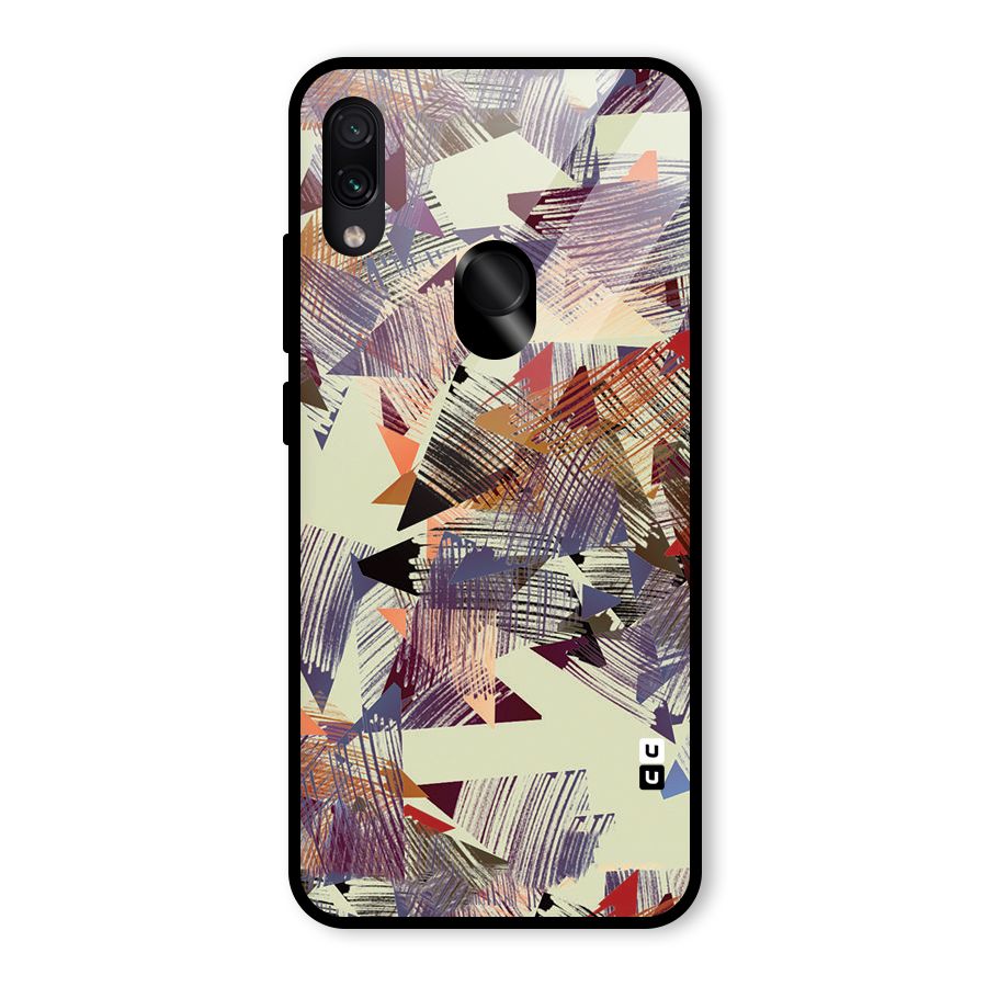 Abstract Sketch Glass Back Case for Redmi Note 7 Pro