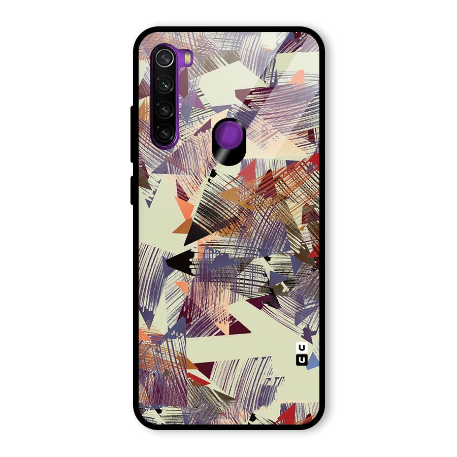 Abstract Sketch Glass Back Case for Redmi Note 8