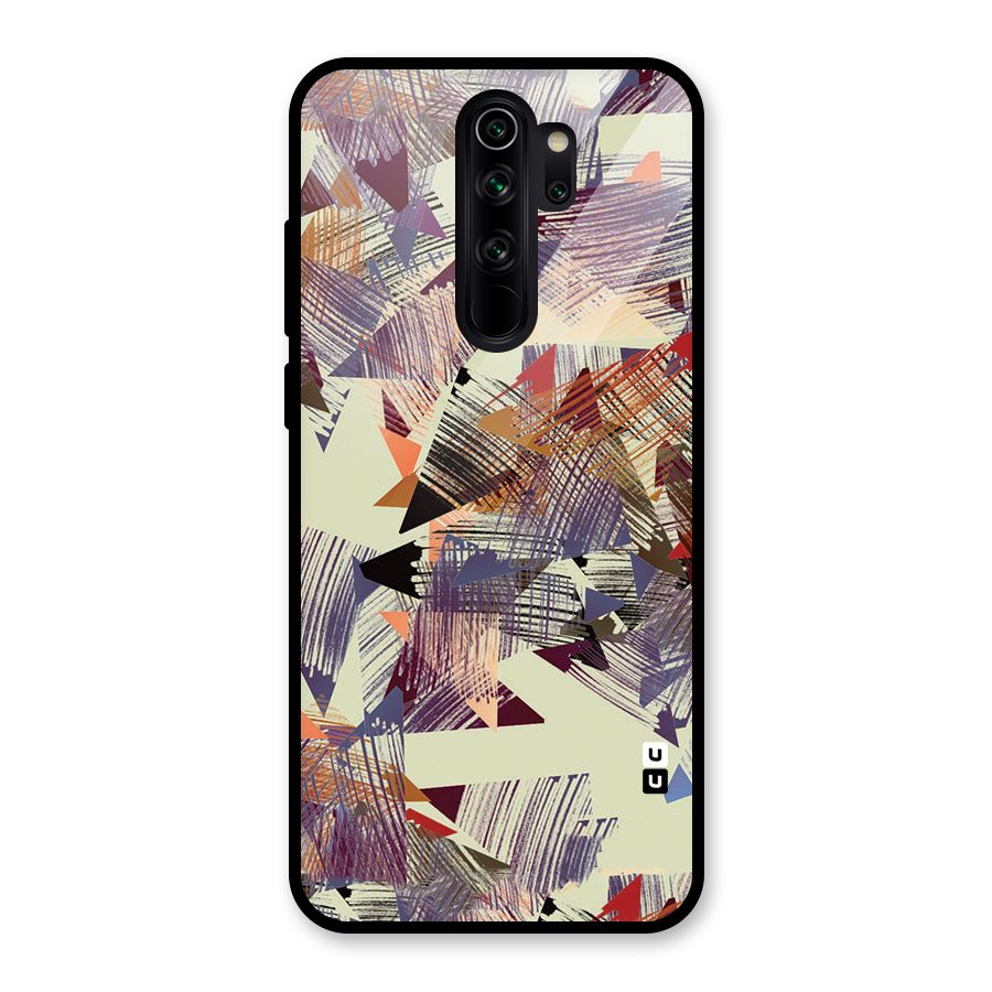 Abstract Sketch Glass Back Case for Redmi Note 8 Pro