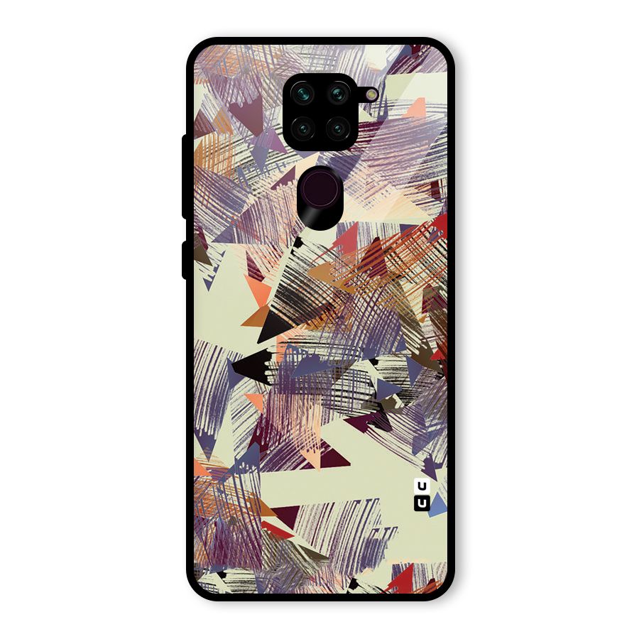 Abstract Sketch Glass Back Case for Redmi Note 9