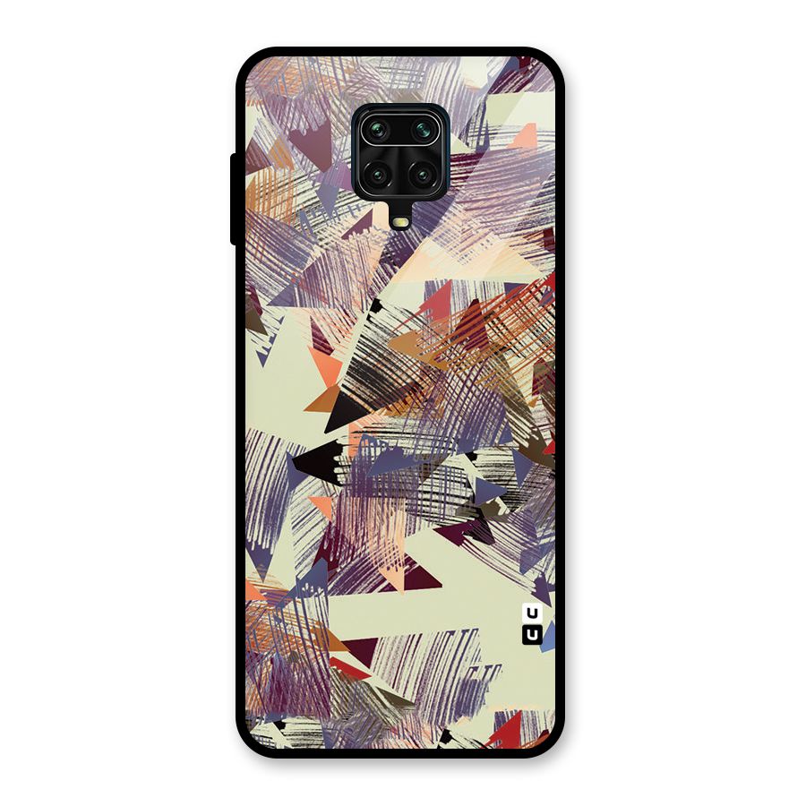 Abstract Sketch Glass Back Case for Redmi Note 9 Pro