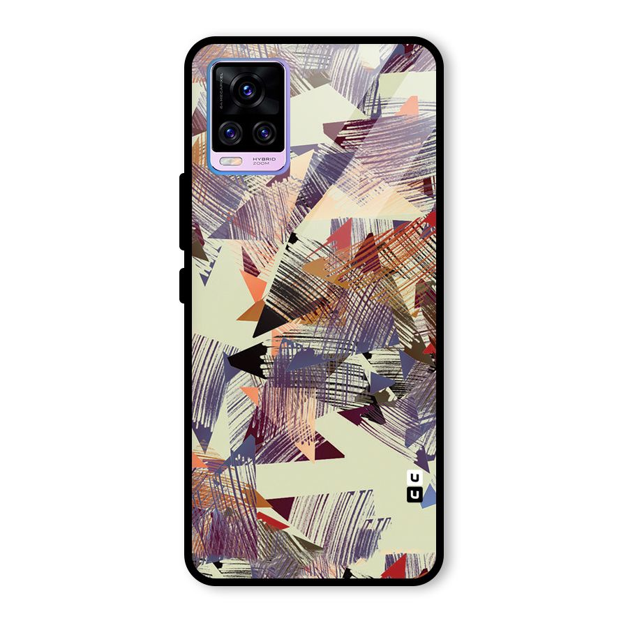 Abstract Sketch Glass Back Case for Vivo V20 Pro