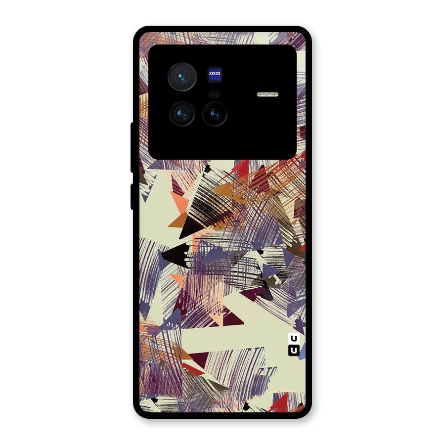 Abstract Sketch Glass Back Case for Vivo X80