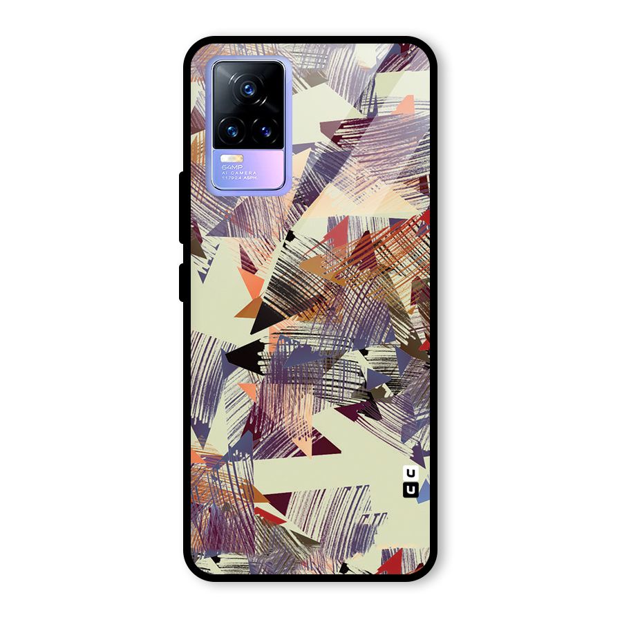 Abstract Sketch Glass Back Case for Vivo Y73