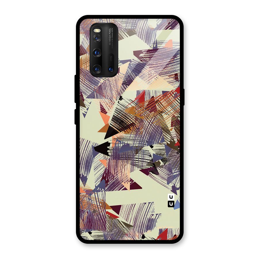 Abstract Sketch Glass Back Case for Vivo iQOO 3