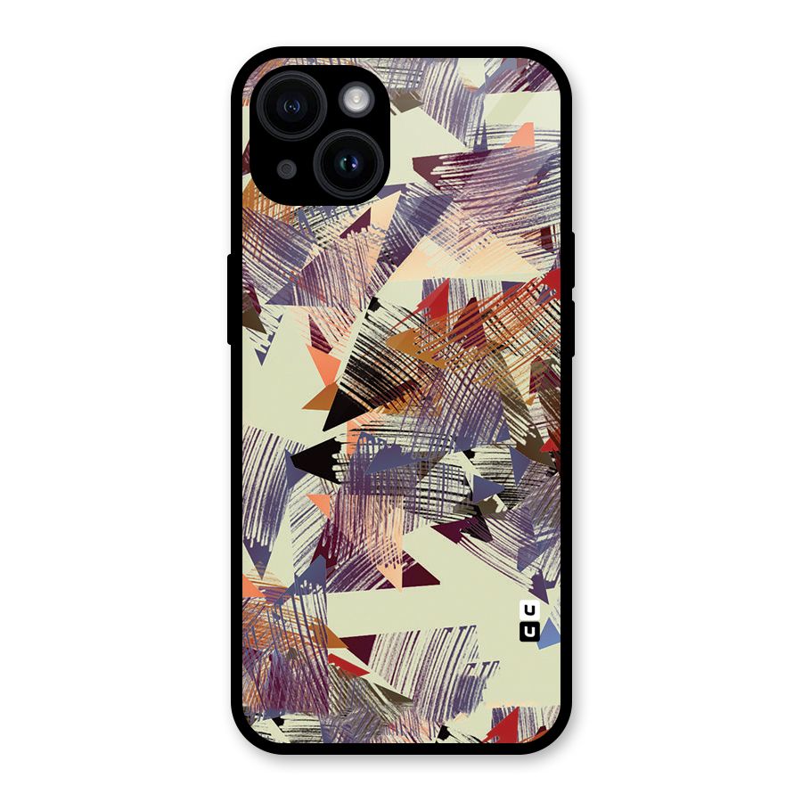 Abstract Sketch Glass Back Case for iPhone 14