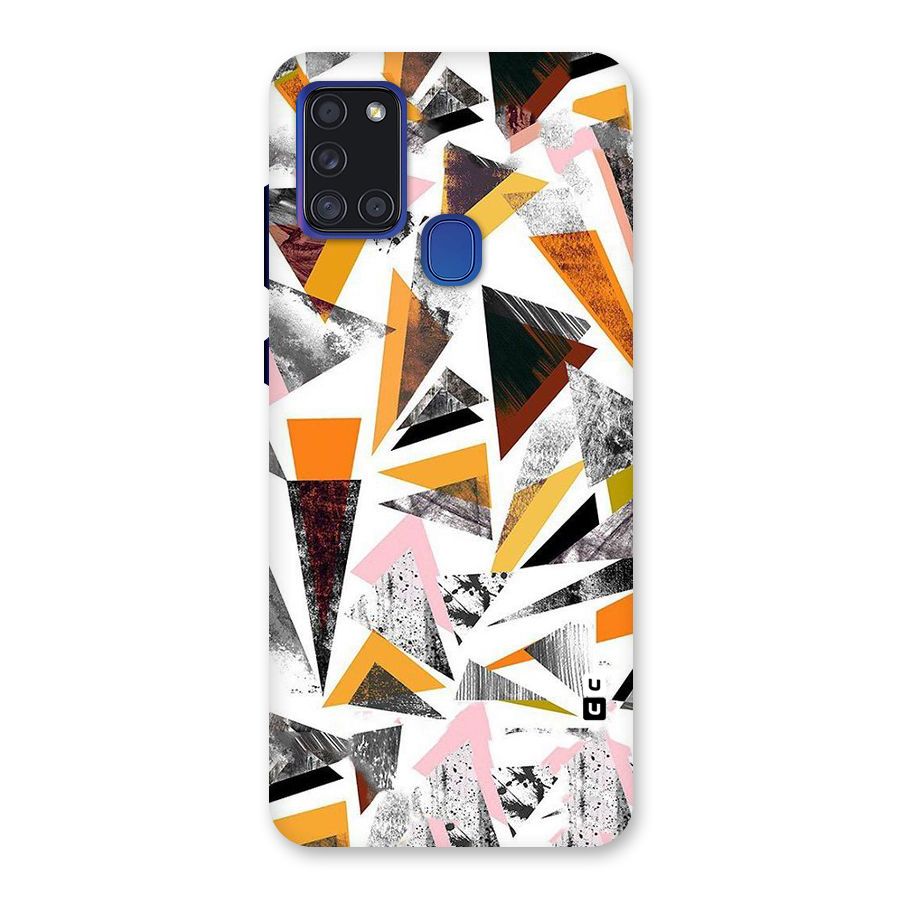 Abstract Sketchy Triangles Back Case for Galaxy A21s