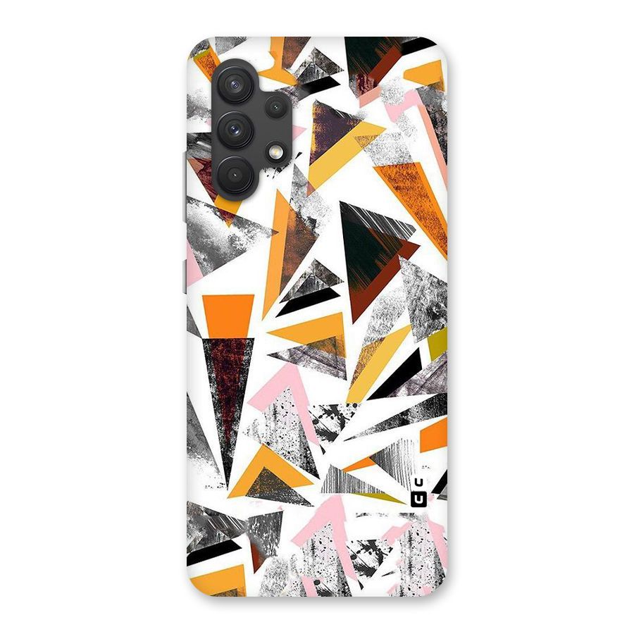 Abstract Sketchy Triangles Back Case for Galaxy A32