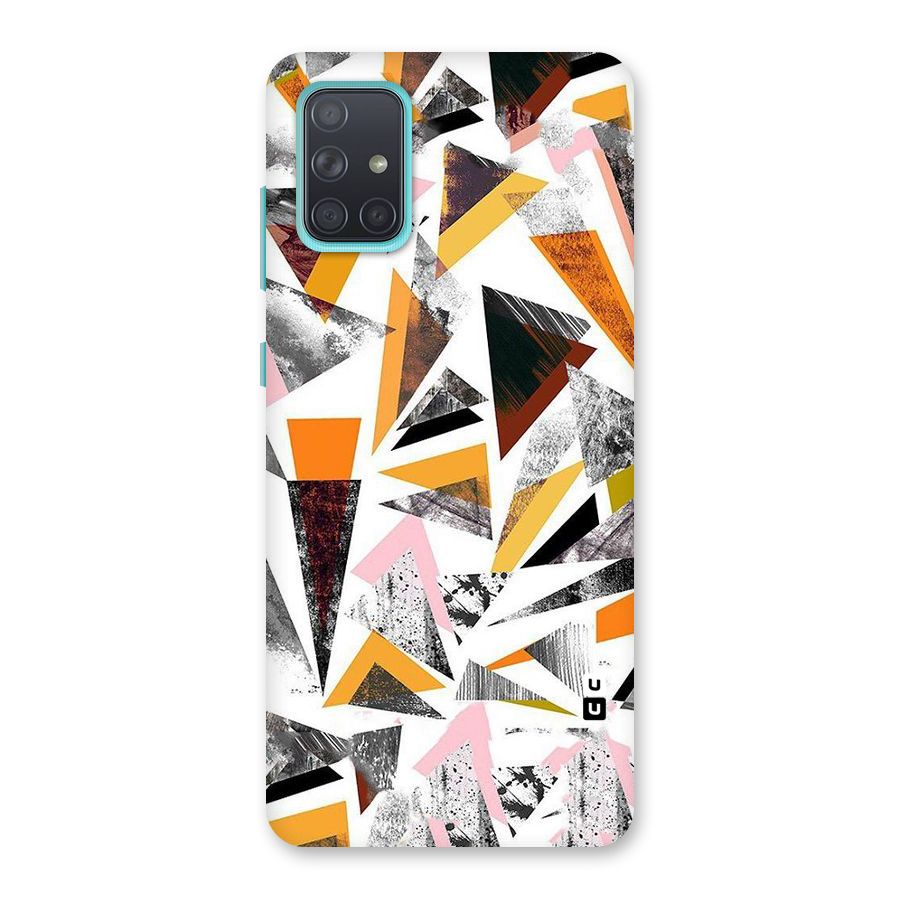 Abstract Sketchy Triangles Back Case for Galaxy A71