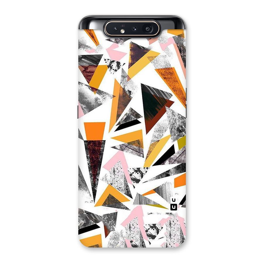Abstract Sketchy Triangles Back Case for Galaxy A80