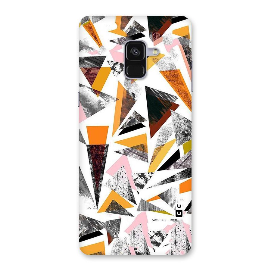 Abstract Sketchy Triangles Back Case for Galaxy A8 Plus