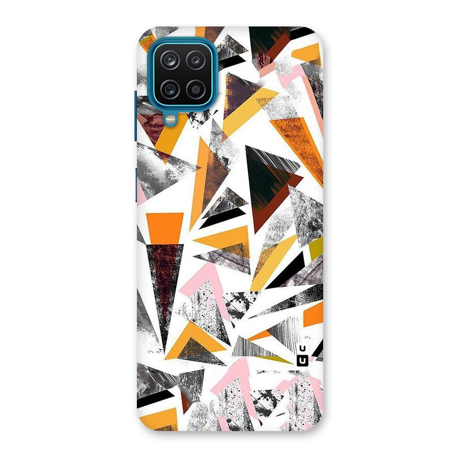 Abstract Sketchy Triangles Back Case for Galaxy F12