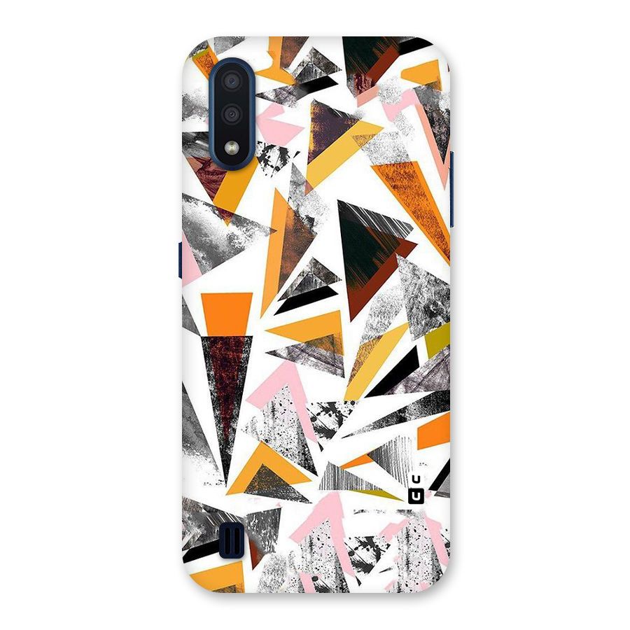 Abstract Sketchy Triangles Back Case for Galaxy M01