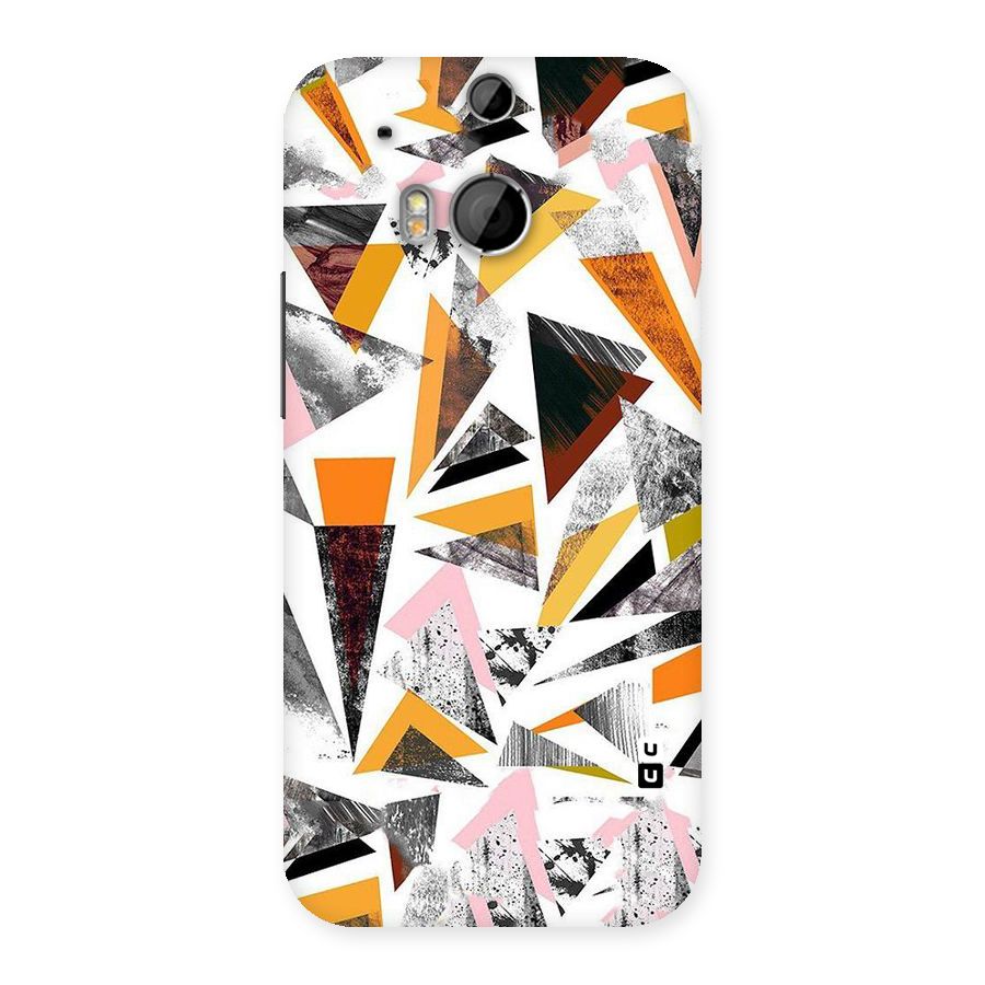 Abstract Sketchy Triangles Back Case for HTC One M8