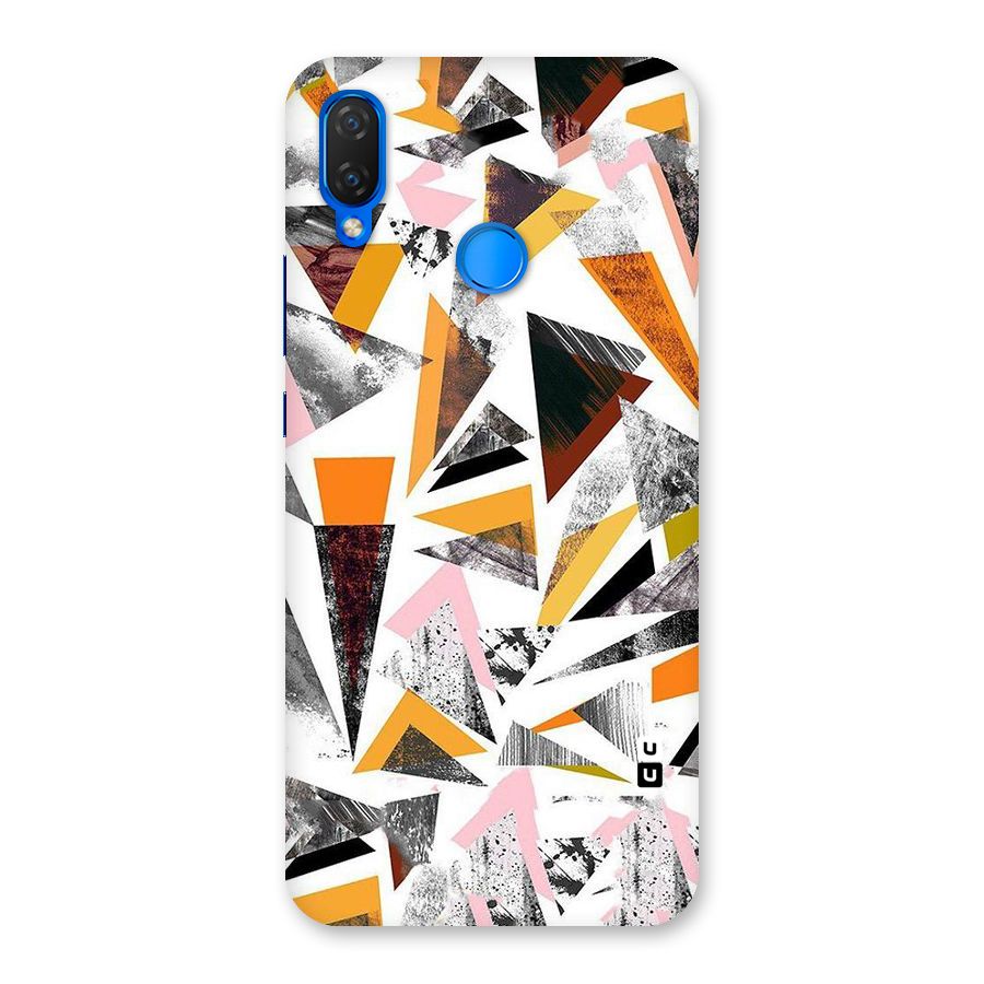 Abstract Sketchy Triangles Back Case for Huawei P Smart+