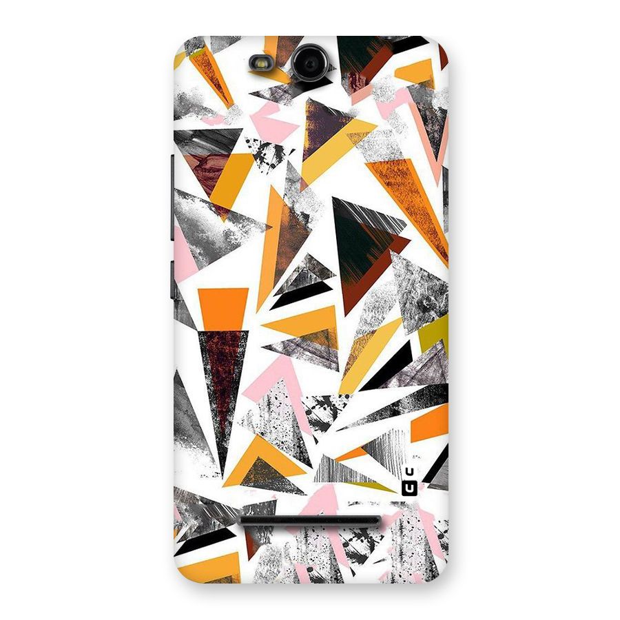 Abstract Sketchy Triangles Back Case for Micromax Canvas Juice 3 Q392
