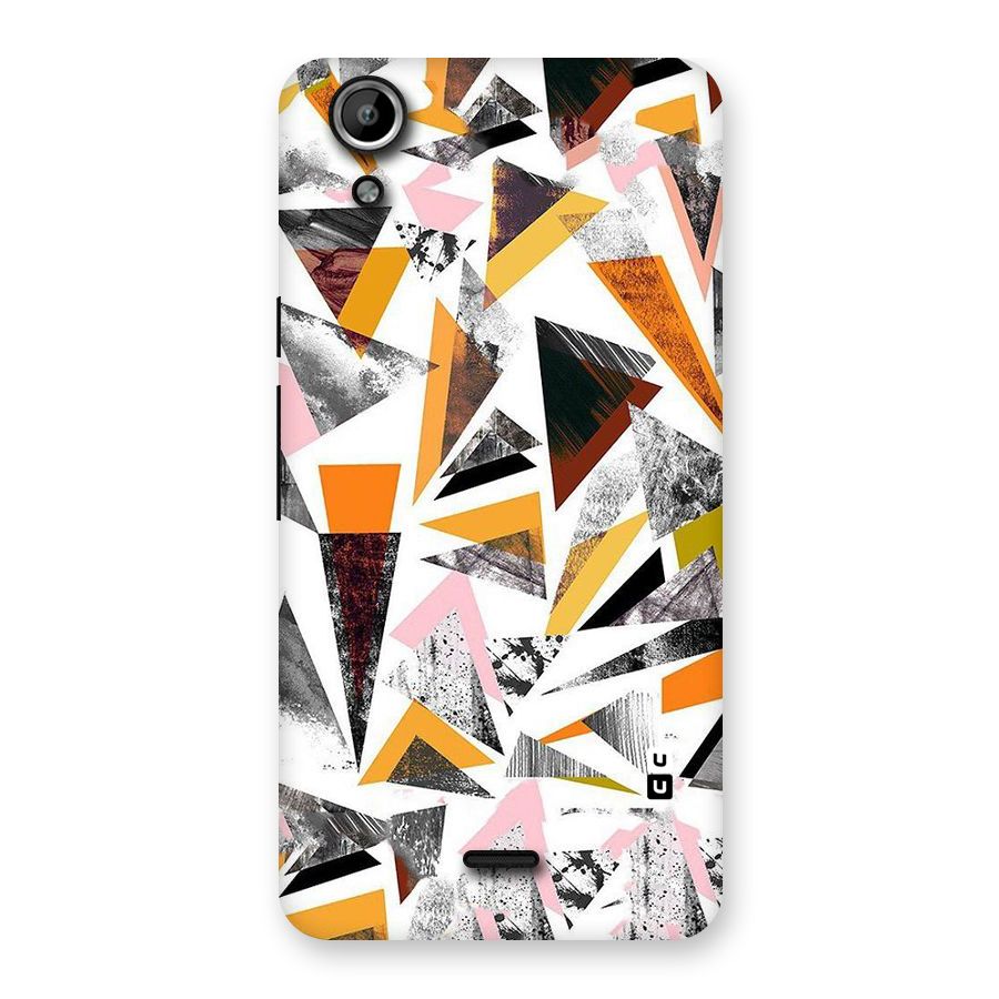 Abstract Sketchy Triangles Back Case for Micromax Canvas Selfie Lens Q345