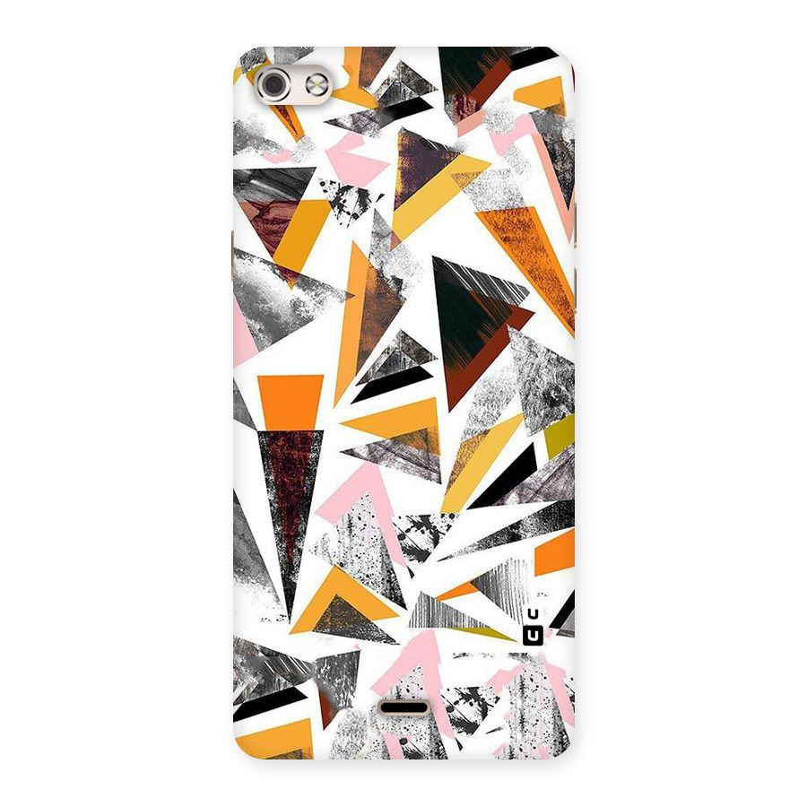 Abstract Sketchy Triangles Back Case for Micromax Canvas Silver 5