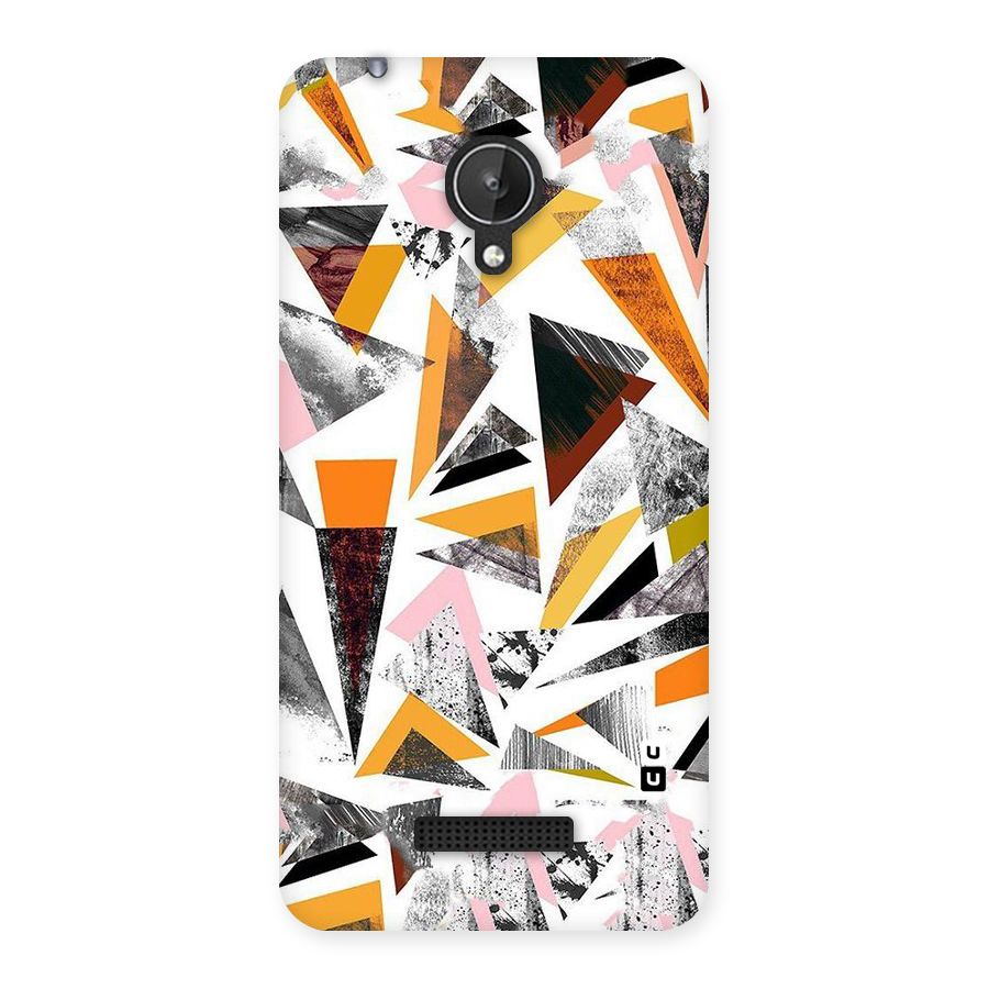 Abstract Sketchy Triangles Back Case for Micromax Canvas Spark Q380