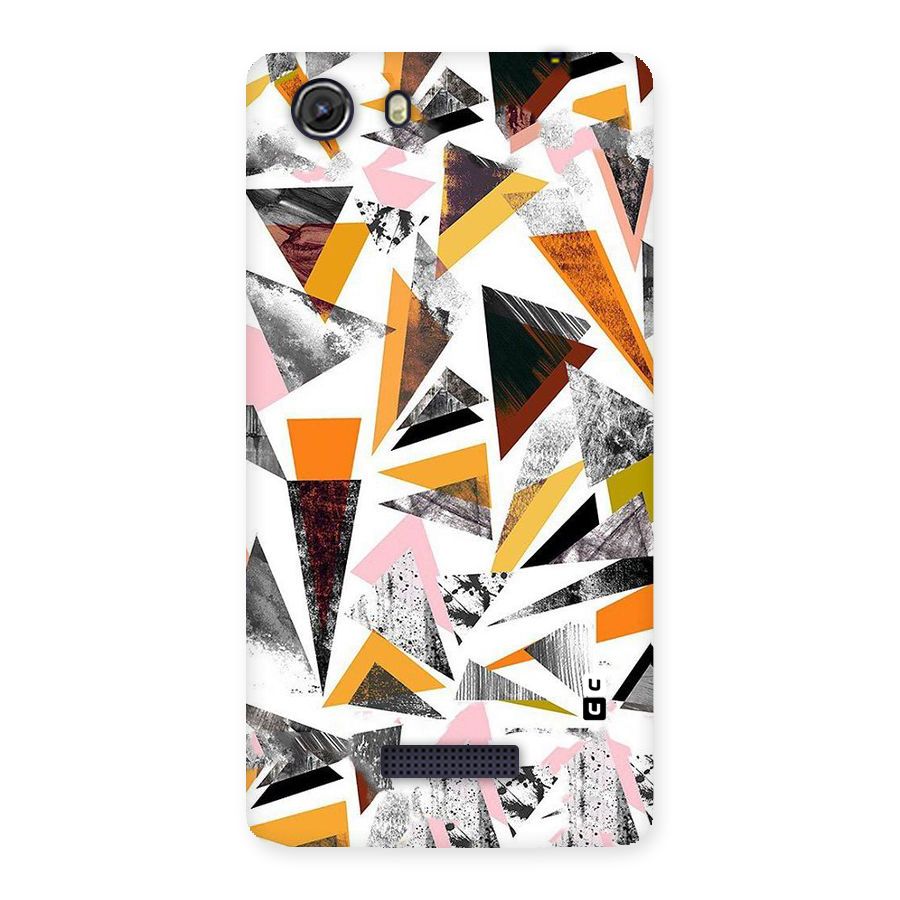 Abstract Sketchy Triangles Back Case for Micromax Unite 3