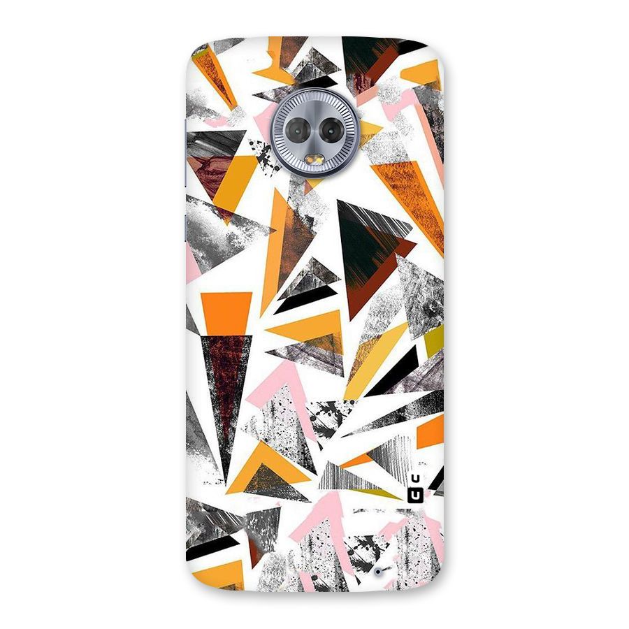 Abstract Sketchy Triangles Back Case for Moto G6 Plus
