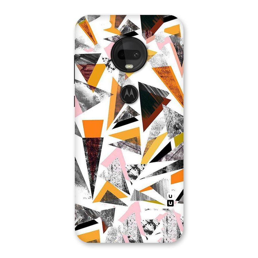 Abstract Sketchy Triangles Back Case for Moto G7
