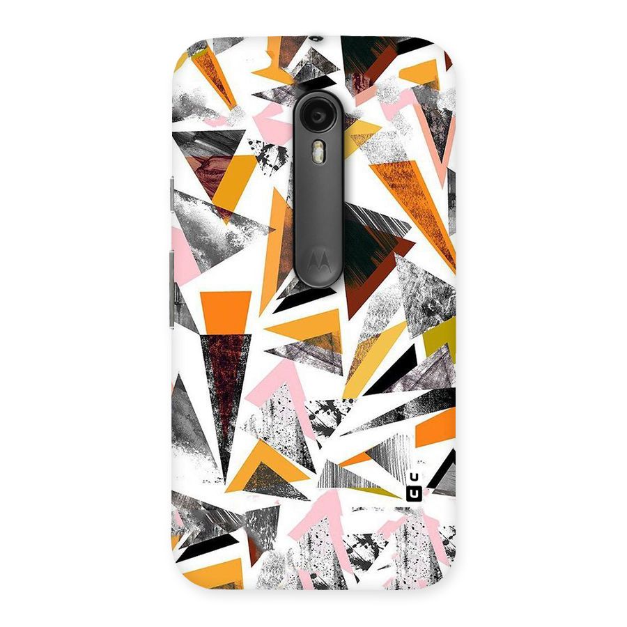 Abstract Sketchy Triangles Back Case for Moto G Turbo