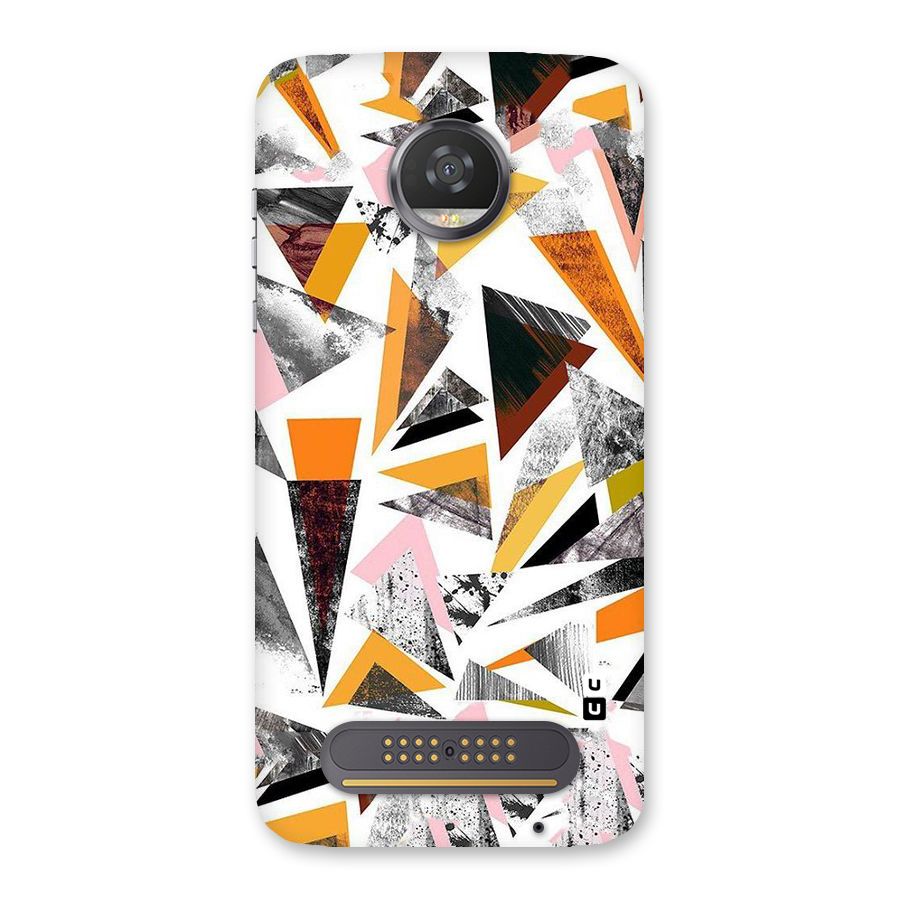 Abstract Sketchy Triangles Back Case for Moto Z2 Play
