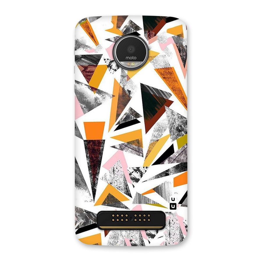 Abstract Sketchy Triangles Back Case for Moto Z Play