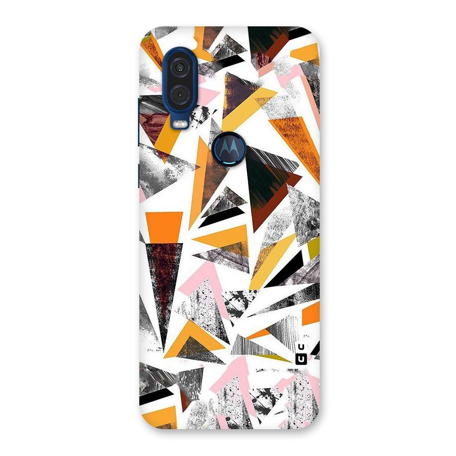 Abstract Sketchy Triangles Back Case for Motorola One Vision
